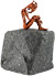 homo surreapiens contemplatio auf Granitsockel